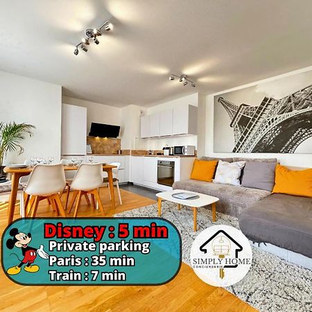 L Eiffel Disney 5Min Paris 35Min Parking Terrasse Serris Exterior photo