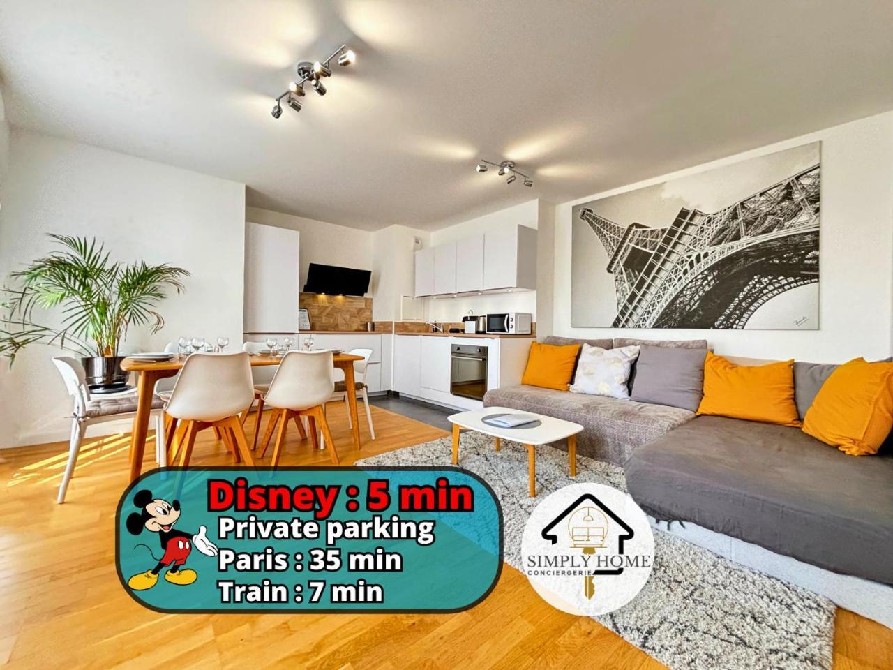 L Eiffel Disney 5Min Paris 35Min Parking Terrasse Serris Exterior photo